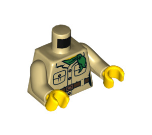 LEGO Misako Minifig Torso with Tan Arms and Yellow Hands (973 / 76382)