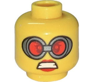 LEGO Miss D head with goggles (Recessed Solid Stud) (3274 / 102891)