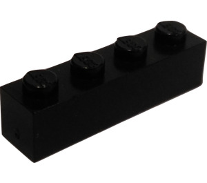 LEGO Modulex Black Modulex Brick 1 x 4 (Lego on studs)