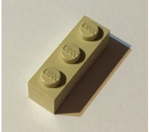 LEGO Modulex Buff Modulex Brick 1 x 3 with LEGO on Studs