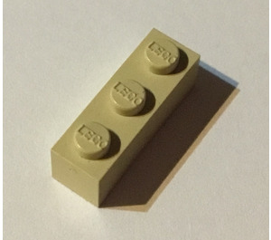 LEGO Modulex Buff Modulex Stein 1 x 3 mit LEGO auf Noppen