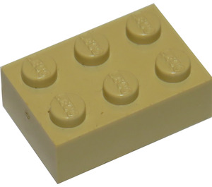 LEGO Modulex Buff Modulex Brick 2 x 3 with Lego on Studs