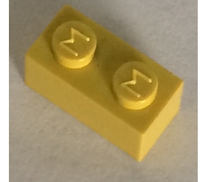 LEGO Modulex Citron Modulex Brique 1 x 2 avec M sur Goujons