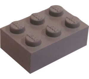 LEGO Modulex vaaleanharmaa Modulex Palikka 2 x 3 Legolla nupeissa