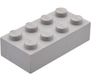 LEGO Modulex Light Gray Modulex Brick 2 x 4 with LEGO on Studs