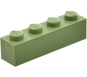 LEGO Modulex olivengrønn Modulex Kloss 1 x 4 (Lego på knotter)