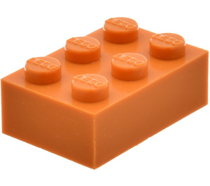 LEGO Modulex Orange Modulex Brique 2 x 3 avec Lego sur Studs