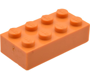 LEGO Modulex Orange Modulex Brick 2 x 4 with LEGO on Studs