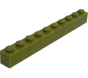 LEGO Modulex Pastel Green Modulex Brick 1 x 10 with M on Studs