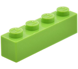 LEGO Modulex Pastelgroen Modulex Steen 1 x 4 met M Aan Studs