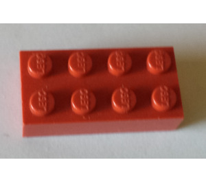 LEGO Modulex Rouge Modulex Brique 2 x 4 avec LEGO sur Goujons