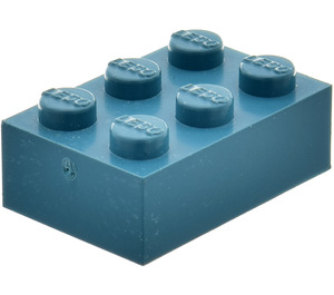 LEGO Modulex Teal Blue Modulex Kloss 2 x 3 med Lego på knoppar