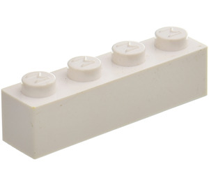 LEGO Modulex White Modulex Brick 1 x 4 with M on Studs