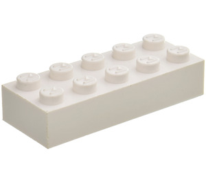 LEGO Modulex White Modulex Brick 2 x 5 with M on Studs