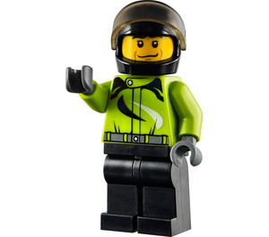 LEGO Monster Truck Driver with Black and White Swirls Minifigure