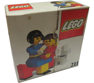 LEGO Mother and baby with dog Set 211-1 Packaging