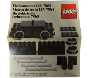 LEGO Motor Replacement Unit for Battery or Motor-Less Trains 12V 7865 Anweisungen