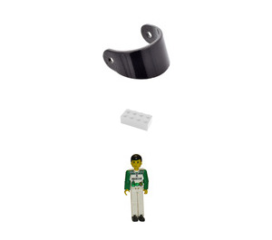 LEGO Motorbike Rider - Verde Casco Figura Technic