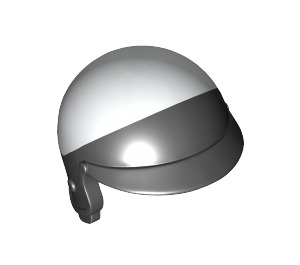 LEGO Motorcycle Helmet with Visor with White Top (15851)