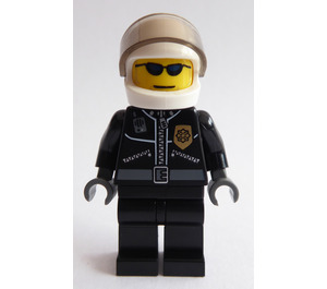 LEGO Motorcycle Policeman with Leather Jacket Minifigure