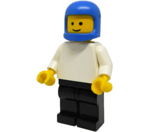 LEGO Motorrad Rider mit Blau Helm Minifigur