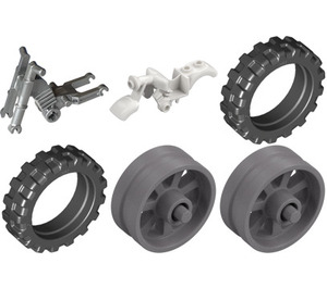 LEGO Motorcycle (Vintage) with Flat Silver Chassis and Wheels