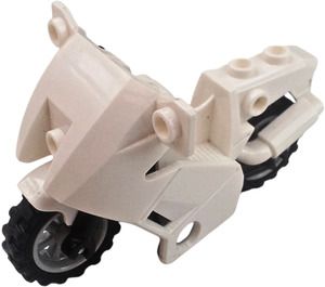LEGO Motorcycle with Black Chassis and Gray Wheels