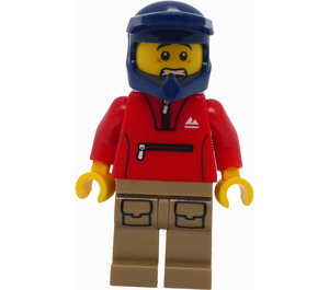 LEGO Mountain Biker met Dark Blauw Helm Minifiguur