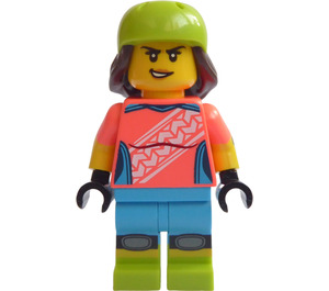 LEGO Mountain Biker mit Limette Helm Minifigur