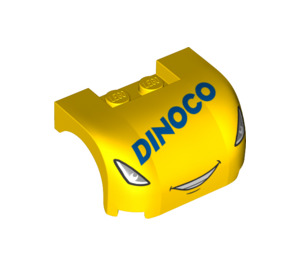 LEGO Spatbord Bonnet 3 x 4 x 1.7 Gebogen met Dinoco (34358 / 38224)