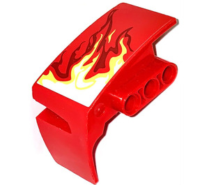 LEGO Lokasuoja Paneeli 3 Oikein jossa Keltainen Flames Tarra (61070)