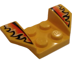 LEGO Kotflügel Platte 2 x 2 mit Flared Rad Arches mit Flames (41854)