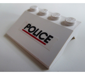 LEGO Mudguard Slope 3 x 4 with "POLICE" Sticker (2513)