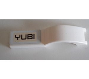 LEGO Mudguard Tile 1 x 4.5 with 'YUBI' Left Sticker (50947)