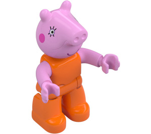 LEGO Mummy Pig s oranžová Horní Figurka Duplo