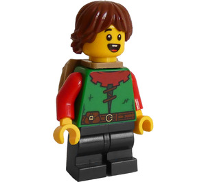 LEGO Mushroom House Boy - Mörk Gulbrun Säck Minifigur