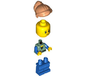 LEGO Mushroom House Girl - Flesh Ponytail Minifigure