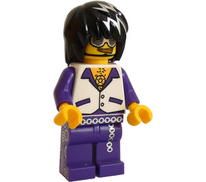 LEGO Musician z Biały Kamizelka over Dark Fioletowy Koszula Minifigurka