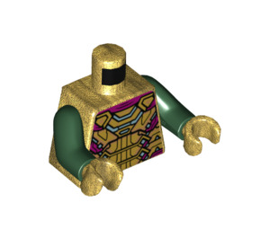 LEGO Mysterio jossa Tummanvihreä Puku ja Sininen Kypärä Pienoishahmo Vartalo (973 / 76382)