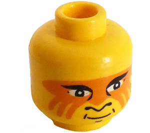 LEGO Native American Head with Orange War Paint (Safety Stud) (3626)