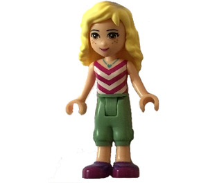 LEGO Naya avec Sand Green Cropped Trousers et Chevron Striped Haut Figurine