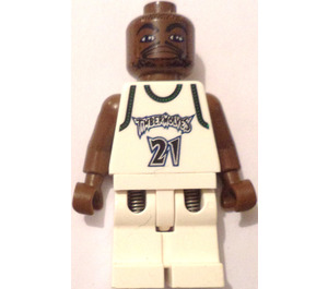 LEGO NBA player, Kevin Garnett, Minnesota Timberwolves Bianco Uniform #21 Minifigure