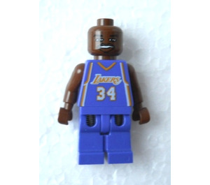LEGO NBA Shaquille O'Neal, Los Angeles Lakers #34 Road Uniform Minifigur