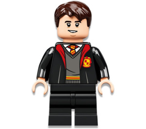 LEGO Neville Longbottom with Black Gryffindor Hoodie and Side Smile Minifigure