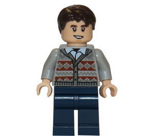 LEGO Neville Longbottom med Grå Cardigan og Dark Blå Ben Minifigur