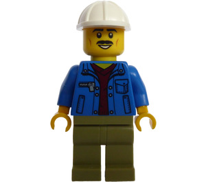 LEGO News Reporter Fred Finley mit Weiß Helm Minifigur