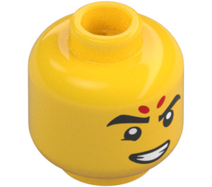 LEGO Nezha Head (Recessed Solid Stud) (3274)