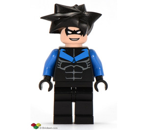 LEGO Nightwing con Blu Petto Symbol e Braccia Minifigure