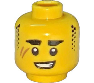 LEGO Ninjago Arin Hoved med To Scars (Forsænket solid knops) (3274)