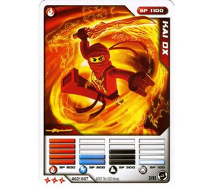 LEGO Ninjago Masters of Spinjitzu Deck 1 Game Card 3 - Kai DX (North American Version) (93844)